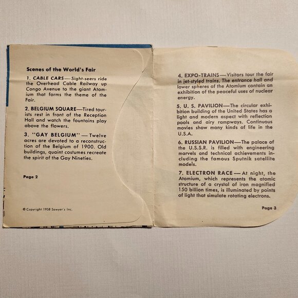 VINTAGE World's Fair Brussels 1958 View Master Reel ATOMIC AGE - Picture 2 of 5